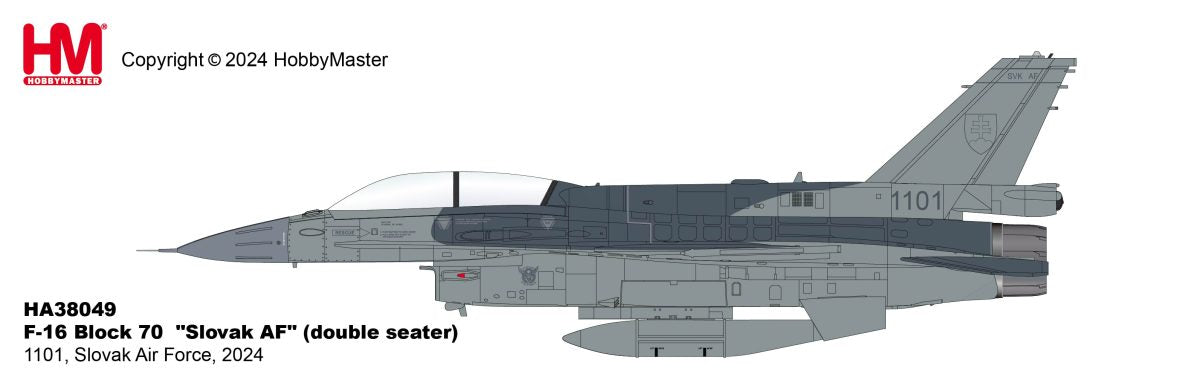 HA38049 | Hobby Master Military 1:72 | Lockheed F-16C Block 70 Slovak AF 1101, Slovak Air Force, 2024 | is due September 2025