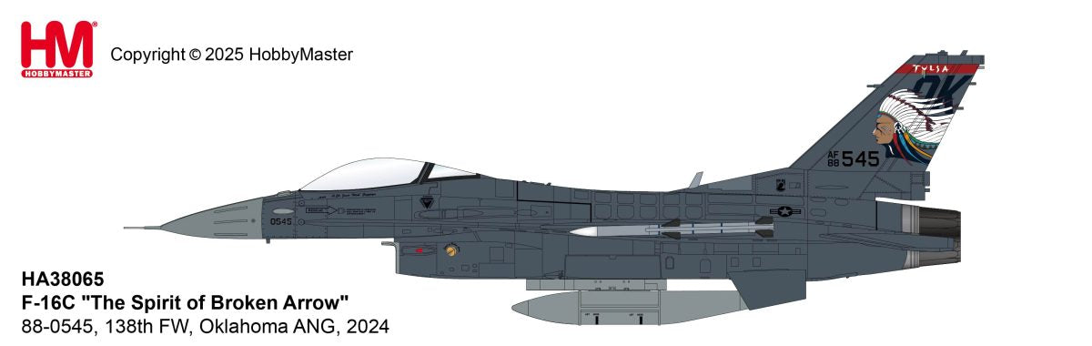 HA38065 | Hobby Master Military 1:72 | F-16C The Spirit of Broken Arrow 88-0545, 138th FW, Oklahoma ANG, 2024 | is due August 2025
