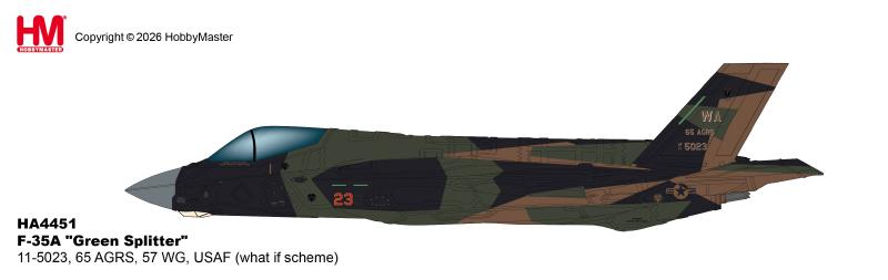 HA4451 | Hobby Master Military 1:72 | F-35A "Green Splitter" 11-5023, 65 AGRS, 57 WG, USAF (what if scheme)