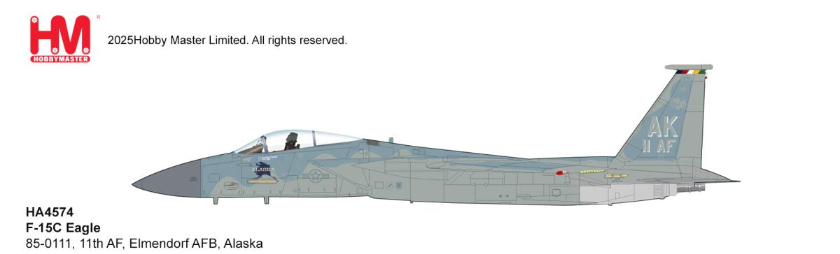 HA4574 | Hobby Master Military 1:72 | F-15C Eagle 85-0111, 11th AF, Elmendorf AFB, Alaska | is due September 2025