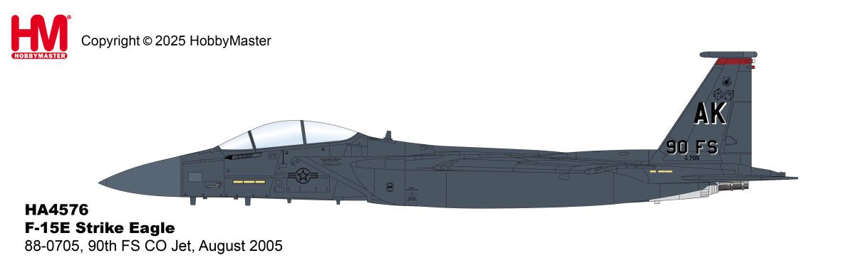 HA4576 | Hobby Master Military 1:72 | F-15E Strike Eagle 88-0705, 90th FS CO Jet, August 2005 | is due November 2025