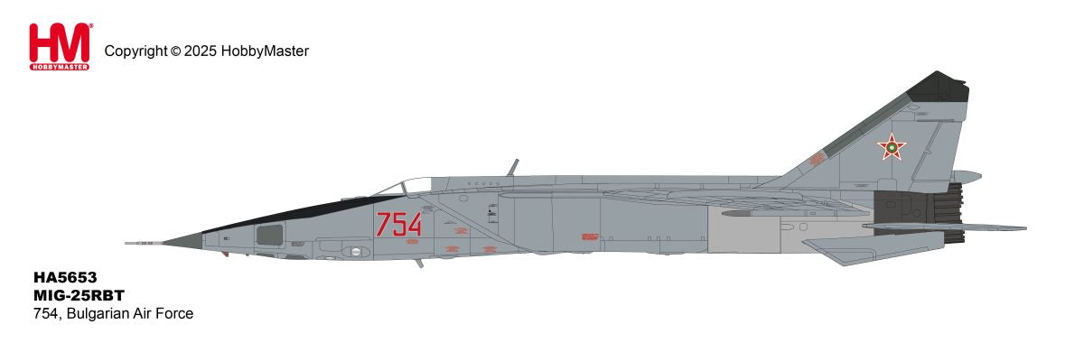 HA5653 | Hobby Master Military 1:72 | Hobbymaster MiG-25RBT 754, Bulgarian Air Force | is due September 2025