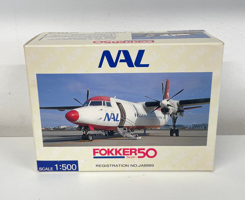 NL58889 | Hogan Die-cast 1:500 | Fokker 50 NAL Nakanihon Air Services JA8889 PRE OWNED