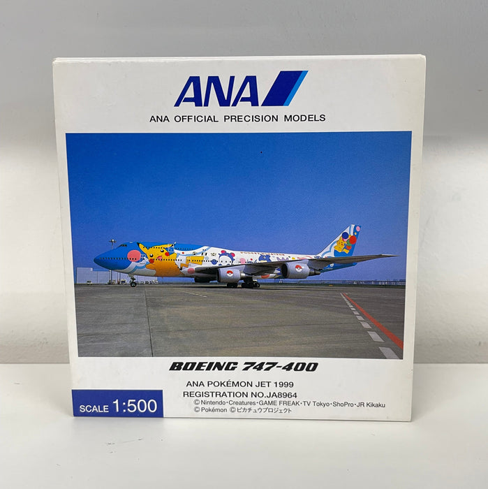 NH50027 | Hogan Die-cast 1:500 | Boeing 747-400 ANA All Nippon Airways 'ANA Pokemon Jet' JA8964 PRE OWNED