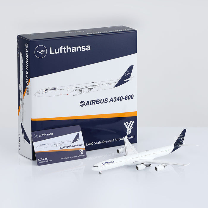YY34607F | YY Wings 1:400 | A340-600 Lufthansa Reg. D-AIHF Flap-down | is due October 2025