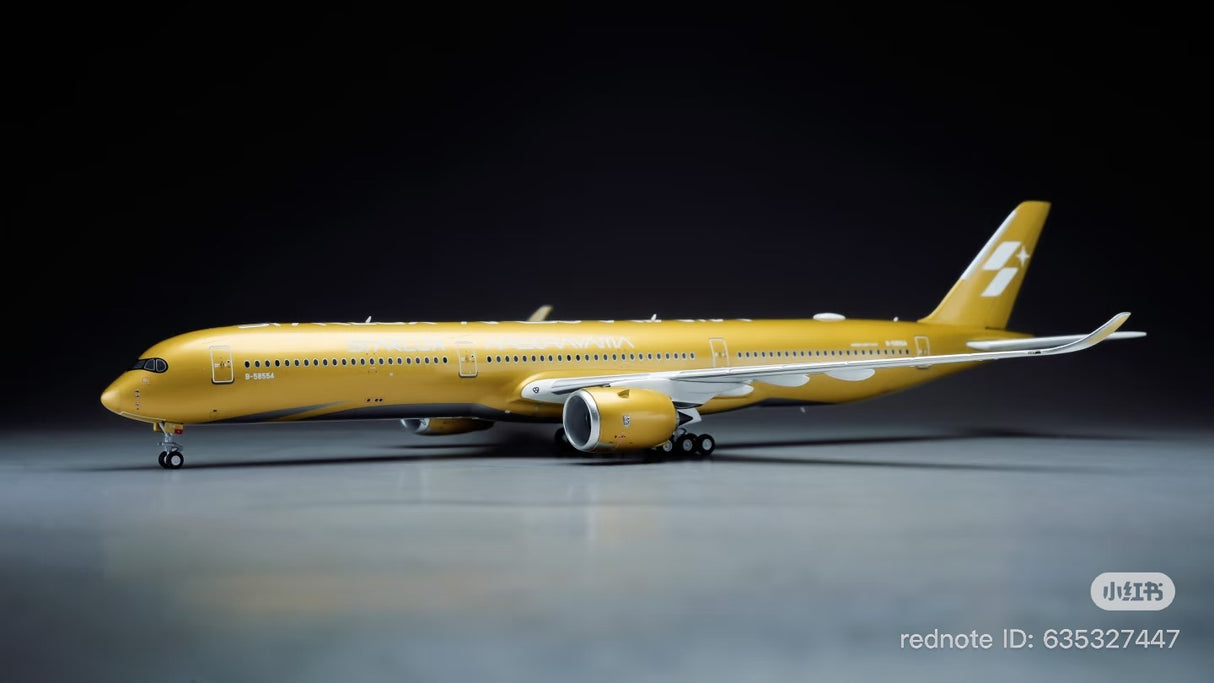 NG57047 | NG Models 1:400 | Airbus A350‑1000 Starlux Airlines B-58554 (Airsorayama Golden; Luxurious packaging) (with stand)