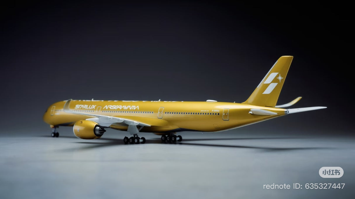 NG57047 | NG Models 1:400 | Airbus A350‑1000 Starlux Airlines B-58554 (Airsorayama Golden; Luxurious packaging) (with stand)