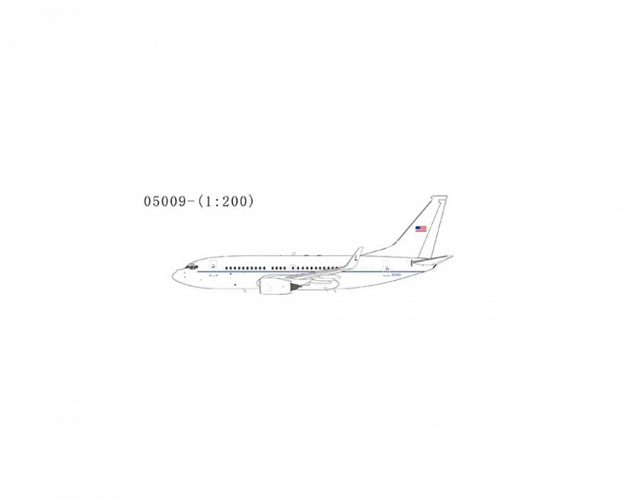 NG05009 | NG Models 1:200 | C-40C (737-700 BBJ) USA - Air Force 02-0202 (white fuselage) (with stand)