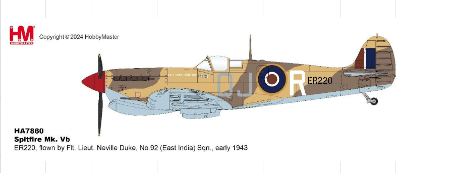HA7860 | Hobby Master Military 1:48 | Supermarine Spitfire M.Vb Trop ER220, No. 92 East India Squadron, early 1943