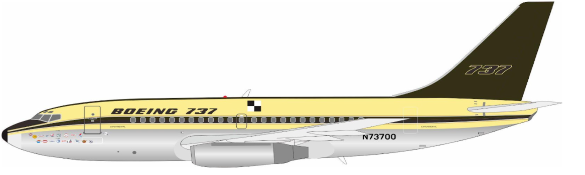 KJ-B731-101 | JC Wings 1:200 | Boeing 737-100 N73700 Polished | is due May 2025