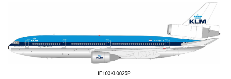IF103KL0825P | InFlight200 1:200 | McDonnell Douglas DC-10-30 KLM - Royal Dutch Airlines PH-DTE with stand | is due June 2025