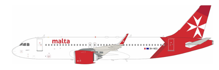 IF103KL0825P | InFlight200 1:200 | Airbus A320-251N KM Malta Airlines 9H-NEG with stand | is due June 2025
