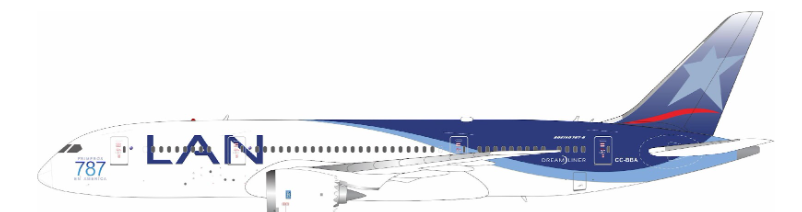 IF788LAN001 | InFlight200 1:200 | Boeing 787-8 Dreamliner LAN Airlines CC-BBA with stand | is due June 2025
