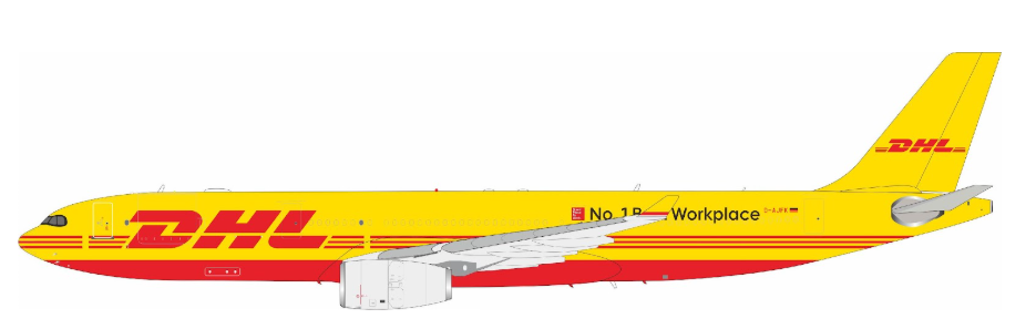 B-333-JFK | Blue Box 1:200 | Airbus A330-343P2F DHL D-AJFK with stand | is due June 2025