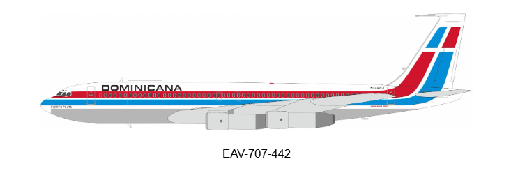 EAV-707-442 | El Aviador 1:200 | Boeing 707-399C Dominicana HI-442CTy) | is due August 2025