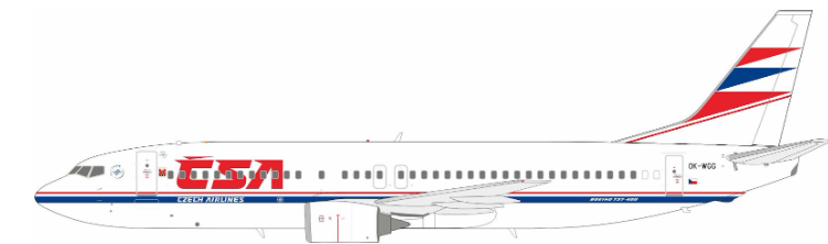 IF734OK0725 | InFlight200 1:200 | Boeing 737-4Y0 CSA - Czech Airlines OK-WGG with stand | is due July 2025