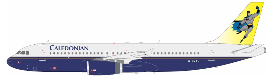 B-320-VYG | Blue Box 1:200 | Airbus A320-231 Caledonian Airways with stand G-CVYG