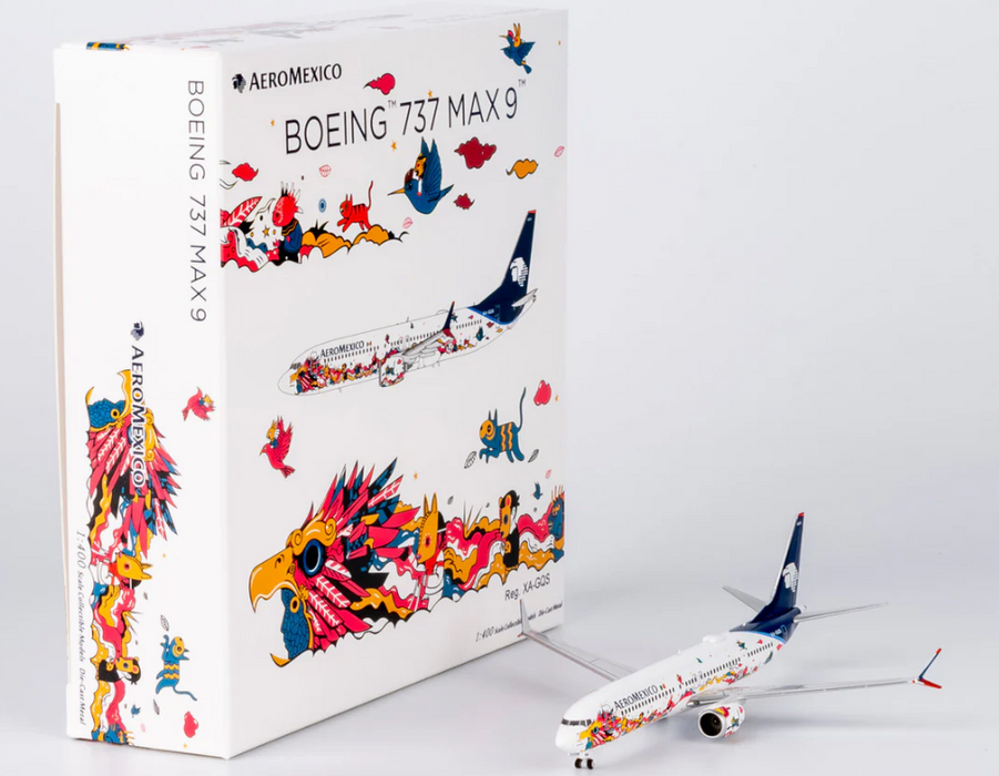NG89014 | NG Models 1:400 | Aeromexico 737 MAX 9 XA-GQS (Mexico City Kukulcán Special Livery)