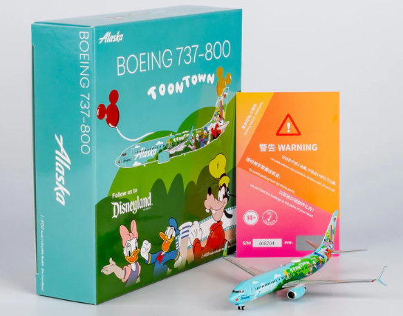 NG58222 | NG Models 1:400 | Boeing 737-800/w Alaska Airlines N565AS (Mickey’s Toontown Express cs; with scimitar winglets)