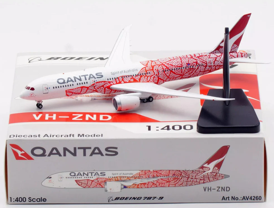 AV4260 | Aviation 400 1:400 | Boeing 787-9 Dreamliner Qantas VH-ZND Yam Dreaming Livery