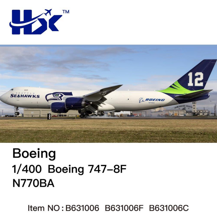 B631006C | HX Models 1:400 | Boeing 747-8F Boeing Company N770BA Interactive | is due November 2025