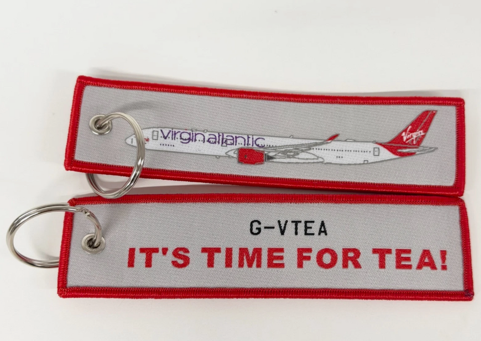 VIVIRTEA | Gifts Key Rings | Airbus A350-1000, Virgin Atlantic G-VTEA IT'S TIME FOR TEA!