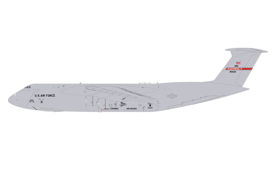 G2AFO1427 | GeminiJets 1:200 | C-5A Galaxy U.S. Air Force 68-0222 Martinsburg (West Virginia ANG)