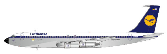 XX40476 | JC Wings 1:400 | Boeing 707-300 Lufthansa D-ABOX "Polished" | is due November 2025