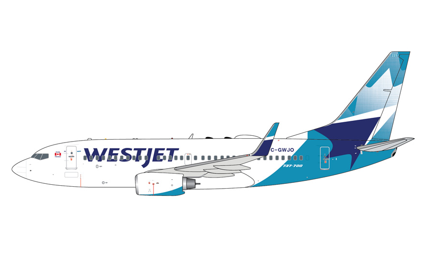 GJWJA2370 | GeminiJets 1:400 | Boeing 737-700W WestJet Airlines C-GWJO