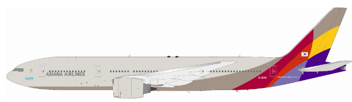IF772OZ1225 | InFlight200 | Boeing 777-28E/ER Asiana Airlines HL8284 with Stand