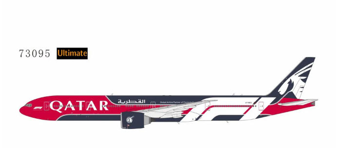 NG73095 | NG Models 1:400 | Boeing 777-300ER Qatar Airways A7-BEG New Fomula 1 livery; with luxurious box