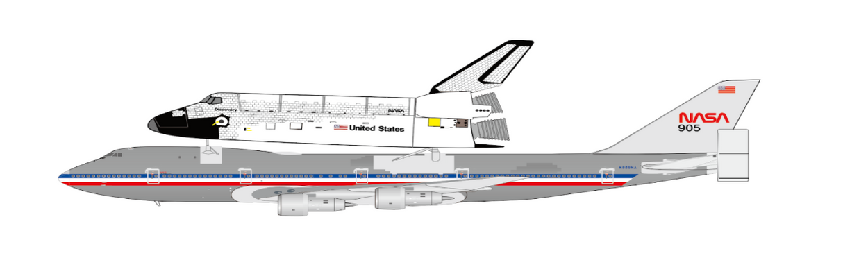 XX40341 | JC Wings 1:400 | Boeing 747-100 NASA N905NA Polished with Space Shuttle | is due January 2026