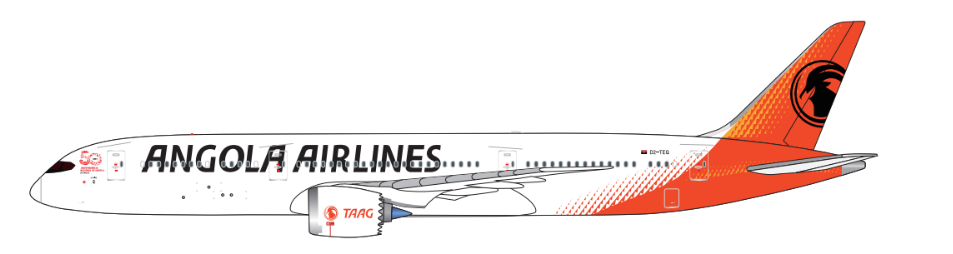 DTA126111 | Aether Models 1:500 | Boeing 787-9 Dreamliner TAAG Angola Airlines D2-TEQ | is due April 2026
