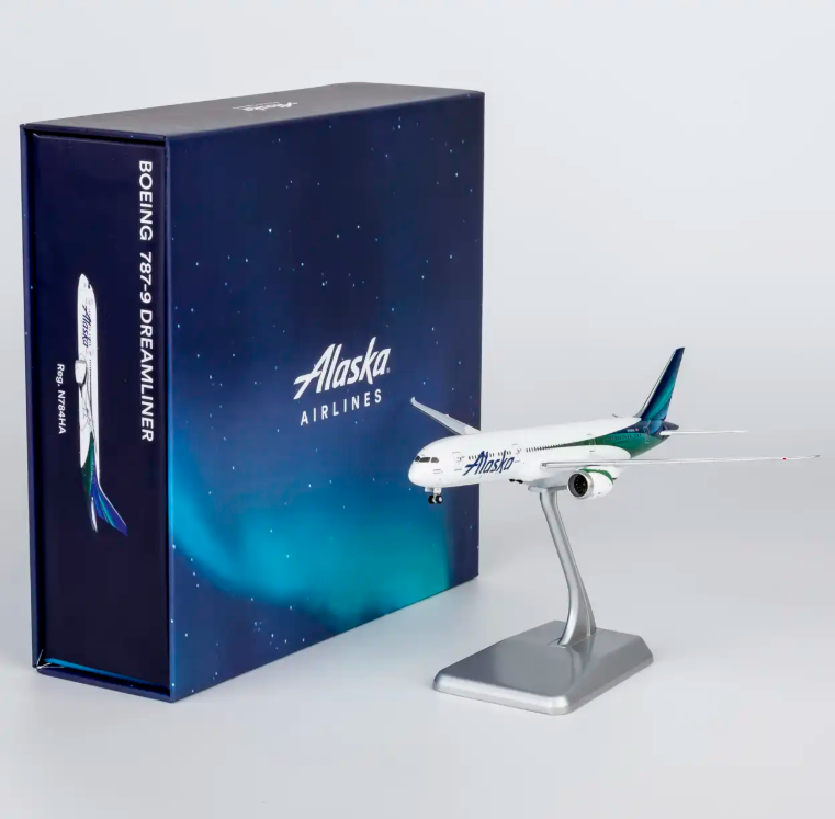 NG55161 | NG Models 1:400 | Boeing 787-9 Dreamliner Alaska Airlines N784HA new colors (with luxurious package) (with stand)