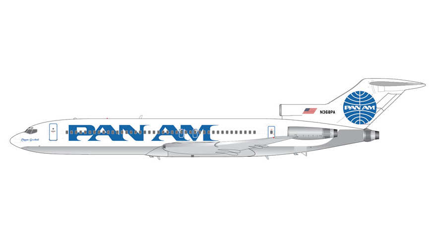 G2PAA1408 | Gemini Jets 1:200 | Boeing 727-200/ADV Pan Am N368PA Clipper Goodwill Polished Belly