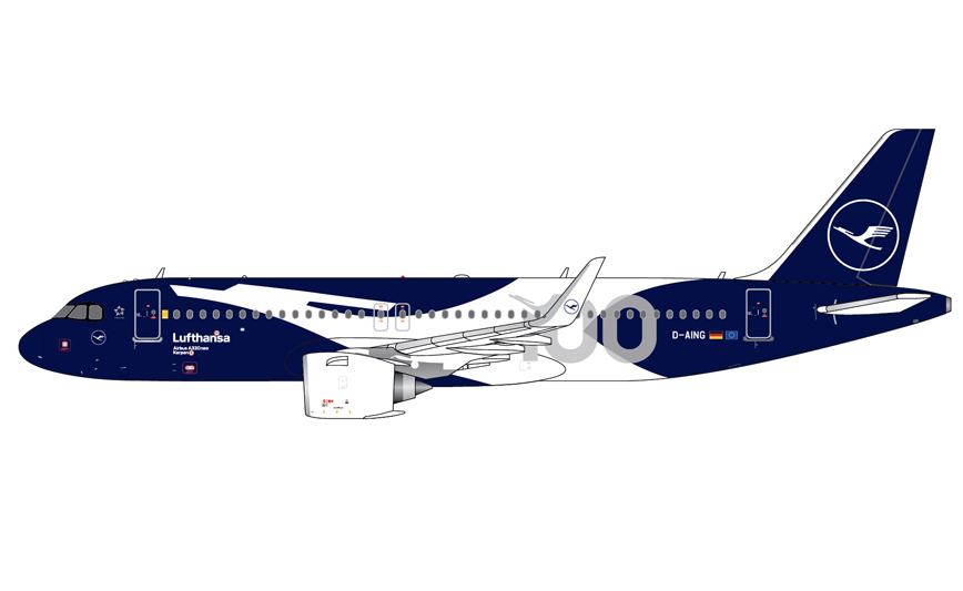 GJDLH2413 | Gemini Jets 1:400 | Airbus A320neo Lufthansa D-AING 100 Livery
