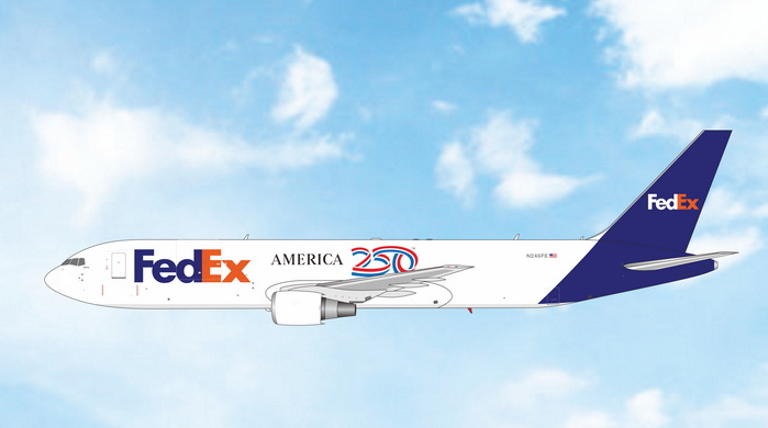 PH04716 | Phoenix 1:400 | Boeing 767‑300F FedEx Express N245FE Emily America 250 | is due July 2026