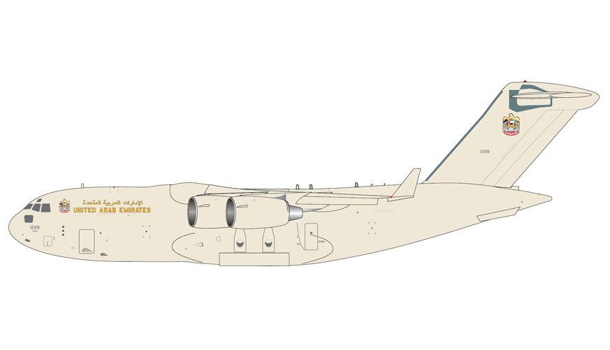 GMUAE159 | GeminiJets 1:400 | Boeing C-17 Globemaster UAE 1228 | is due August 2026
