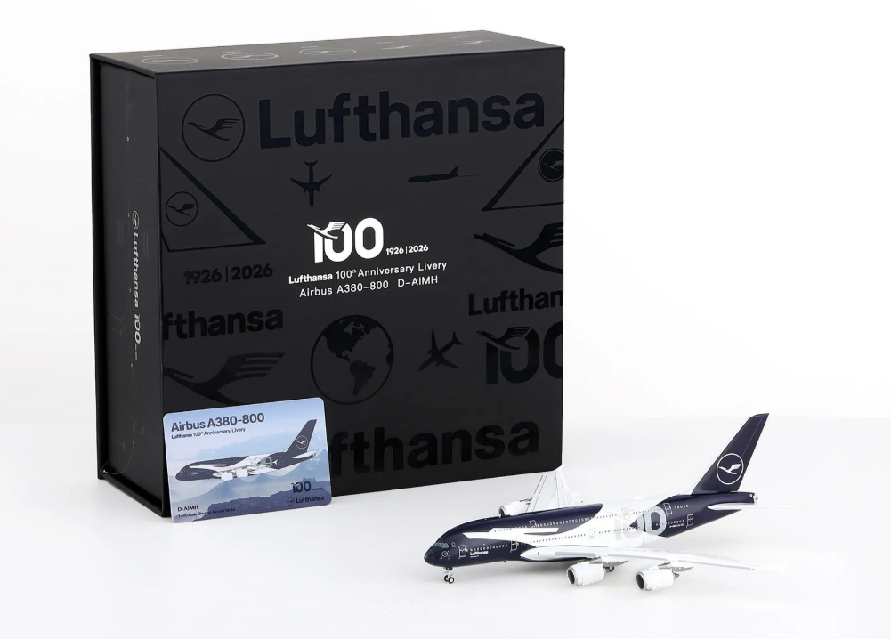 A580901 | HX Models 1:400 | Airbus A380 Lufthansa D-AIMH 100th Anniversary | is due July 2026