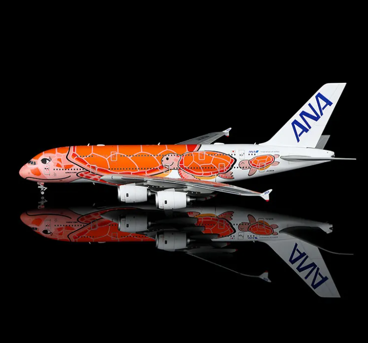 A582303 | HX Models 1:400 | Airbus A380 ANA JA383A Flying Honu-Lani Orange Turtle | is due July 2026