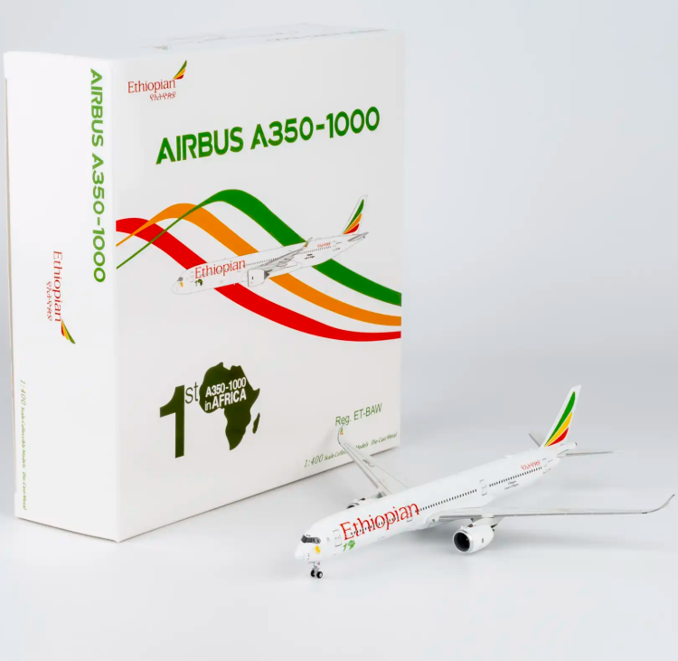 NG57036 | NG Models 1:400 | Airbus A350‑1000 Ethiopian Airlines ET-BAW ("1st A350-1000 in Africa" sticker)