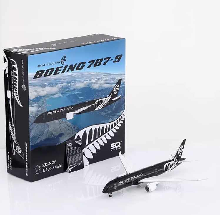 L2182 | SQ Wings 1:200 | Boeing 787-9 AIR NEW ZEALAND ZK-NZE All Black livery