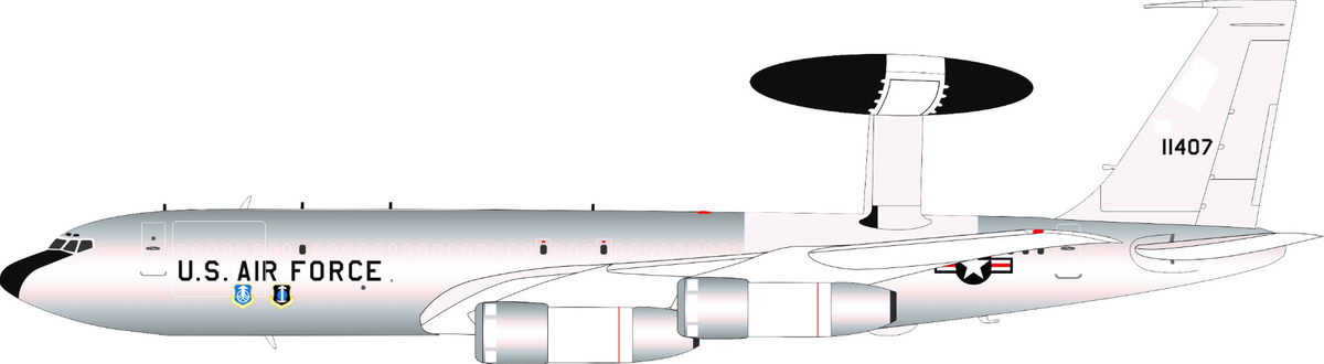 IFE3DUSAF407P | InFlight200 | Boeing EC-137D Sentry AEW&C Second Prototype U.S. Air Force 1972 71-1407 |