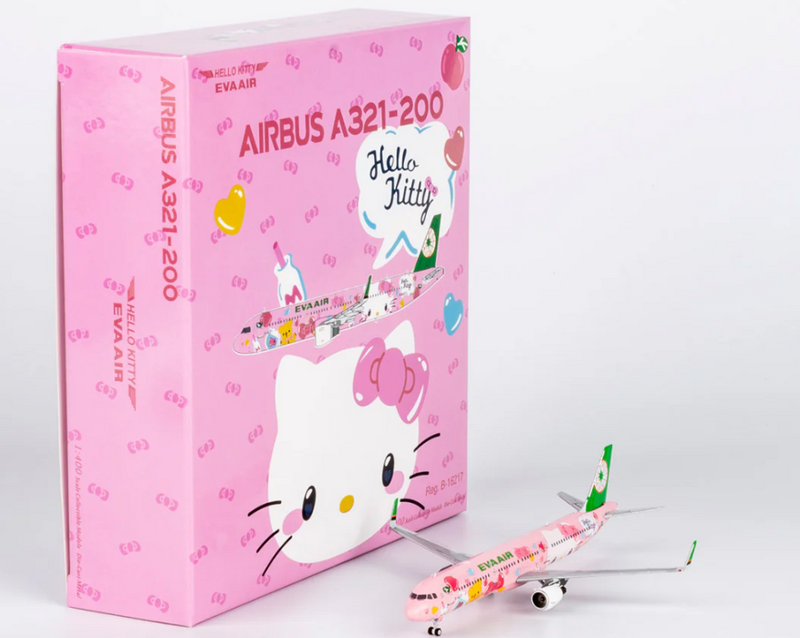 NG13123 | NG Models 1:400 | Airbus A321-200/w Eva Airways B-16217 HELLO KITTY Pinky Jet - Sanrio