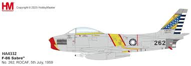 HA4332 | Hobby Master Military 1:72 | North American F-86 Sabre No. 262, ROCAF, 1959 | is due November 2025