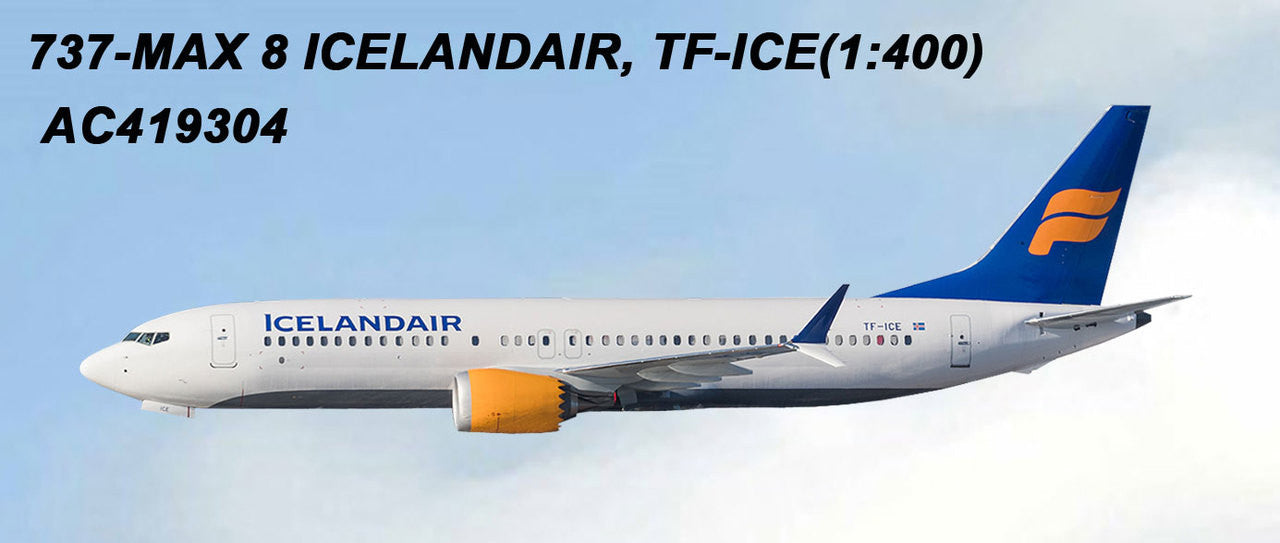 AC419304 | Aero Classics 1:400 | Boeing 737 MAX 8 Icelandair TF-ICE