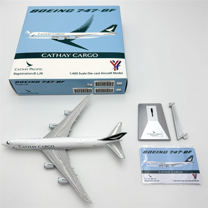 YY74808D | YY Wings 1:400 | Boeing 747-8F Cathay Pacific Reg. B-LJN Interactive | is due October 2025