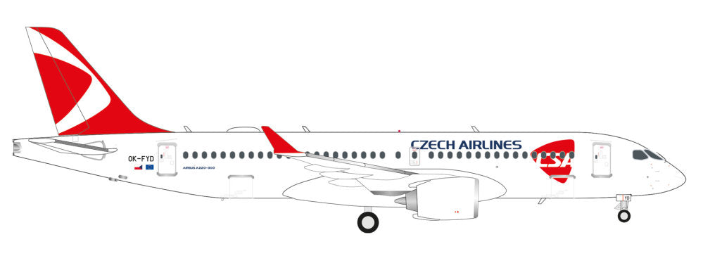 538640 | Herpa Wings 1:500 | Airbus A220-300 CSA Czech Airlines OK-FYD | is due July 2025