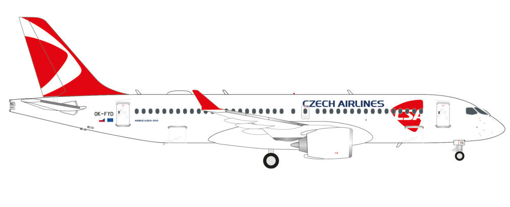 573740 | Herpa Wings 1:200 | Airbus A220-300 CSA Czech Airlines – OK-FYD | is due July 2025