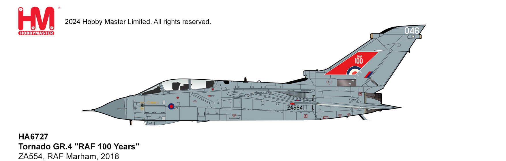 HA6727 | Hobby Master Military 1:72 | Panavia Tornado GR.4, RAF 100 Years ZA554, RAF Marham, 2018